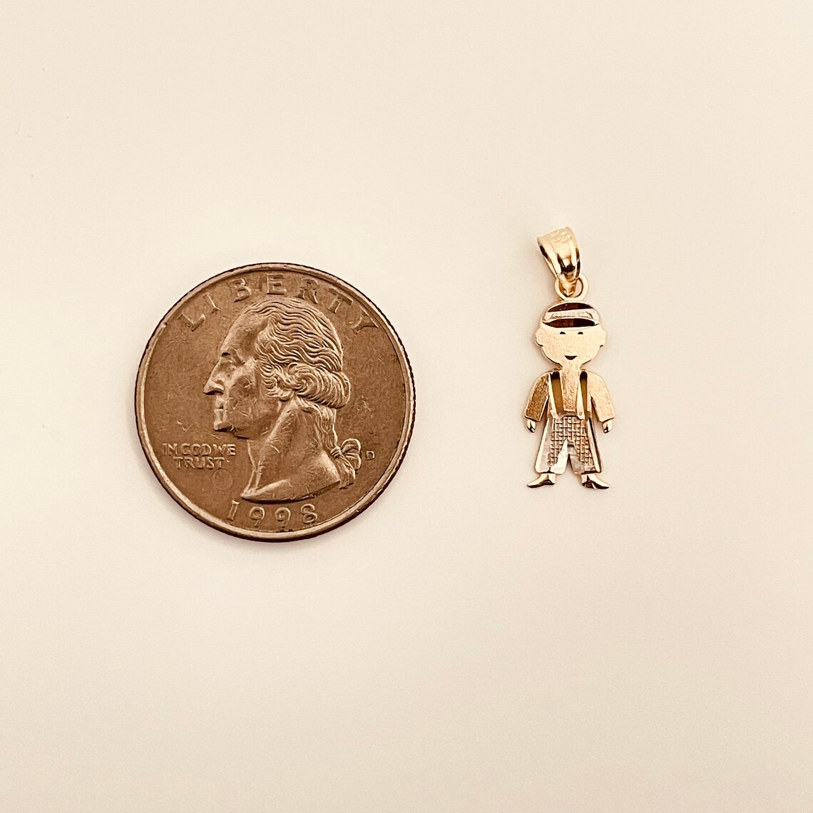 14k Real Gold Boy Pendant/Charm Gold Boy Pendant For Him Etsy