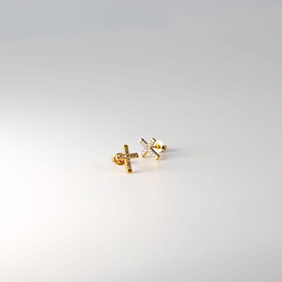 Orecchini A Clip A Forma Di Croce Con Zirconi - Eleganti E Scintillanti, Non Forati, Per Donna E Ragazza - Idea Regalo