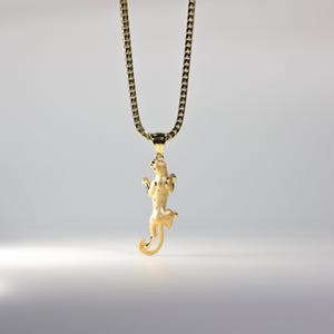 14K Solid Gold Panther Pendant – Sleek Gold Panther Necklace, Luxury Fine Jewelry Gift