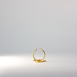 14K Gold Hoop Earrings 2mm Thick 25MM Wide - Real Solid Gold Hoop Earrings- Classic Gold Hoop Earrings- Hoop Earrings for her