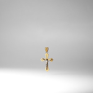 14k Gold Jesus Crucifix Cross Pendant/Charm- Real Gold Jesus Crucifix Cross Necklace Charm