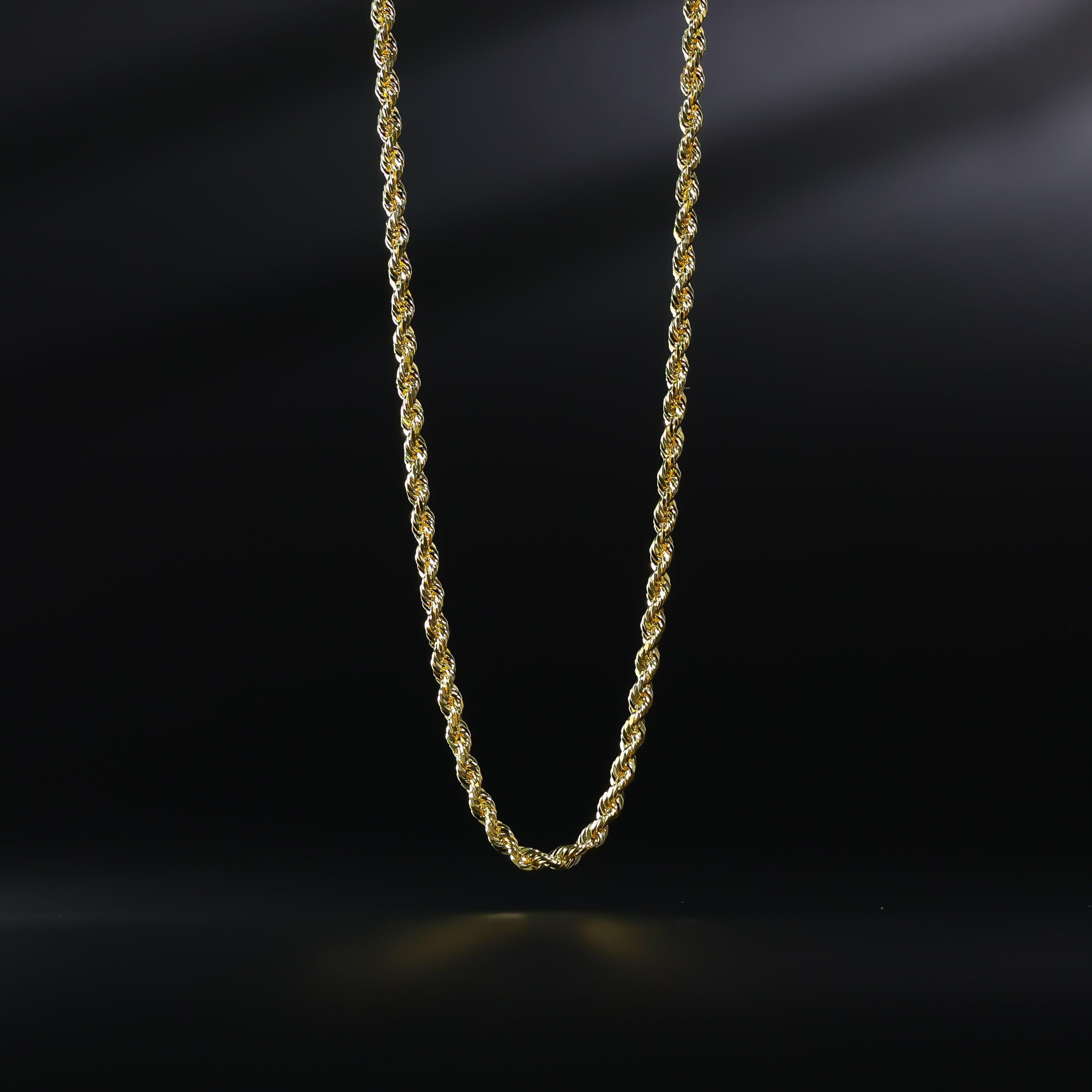3mm 14k Solid Gold Diamond Cut Rope Chain - Etsy