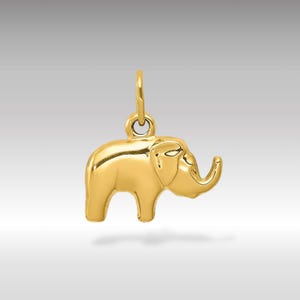 14K Solid Gold Elephant Pendant – Majestic Wildlife Necklace, Luxury Fine Jewelry Gift