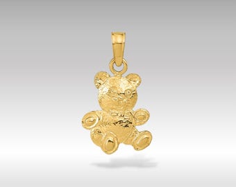 Ciondolo Orsetto In Oro 14K / Oro Giallo Autentico / Ciondolo - Foto 5