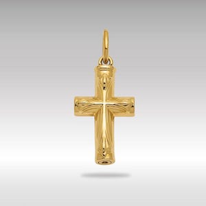 14K Gold Sentimental Expressions Cross Ash Holder Necklace Pendant - Memorial Keepsake Jewelry