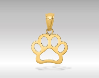 14K Gold Dog Paw Pendant: Heartwarming Pet Lover Charm
