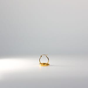 14K Gold Hoop Earrings 3mm Thick 15MM Wide- Real Solid Gold Earrings- Classic Gold Huggies Earrings- Earrings for her - ER229