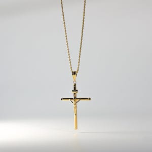 14k Gold Crucifix Cross Pendant: Classic Religious Charm