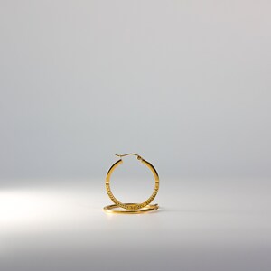 14K Gold Hoop Earrings 1.5mm Thick 25MM Wide- Real Solid Gold Hoop Earrings- Classic Gold Hoop Earrings- Hoop Earrings for her