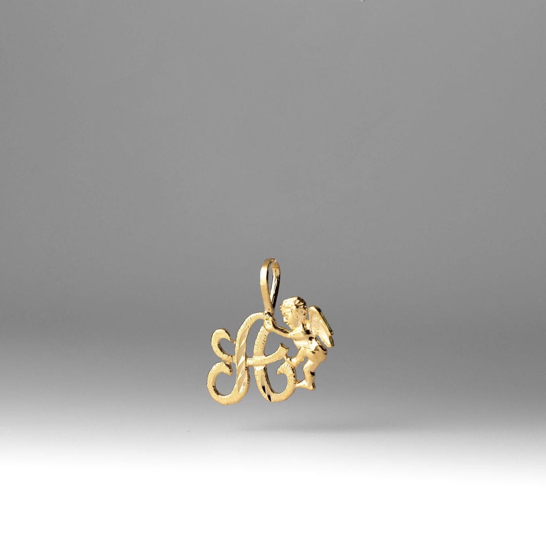Angel Initial 14k Gold