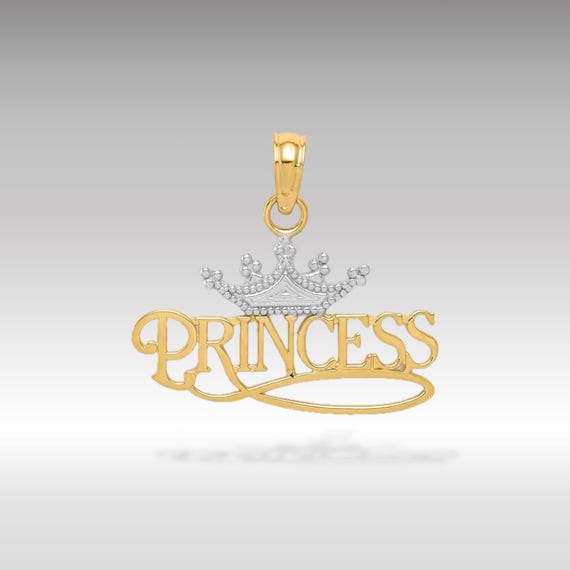 14K イエローゴールド プエルトリコン プリンセス チャームペンダント