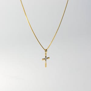 14k Gold Cross Pendant Charm- Real Gold Cross Necklace Charm