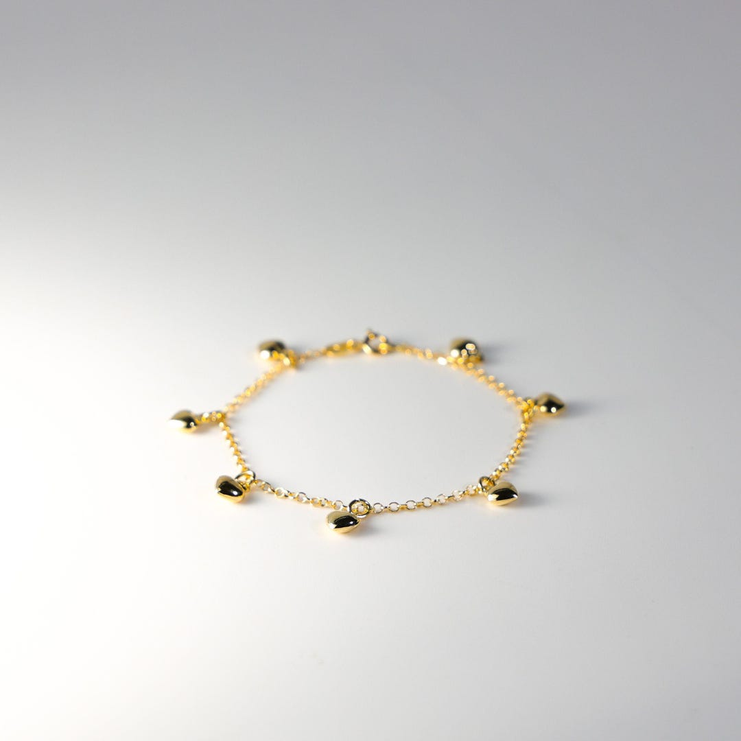 Anklet Bracelet Charm And Charlie BRACELET GOLD TONE With