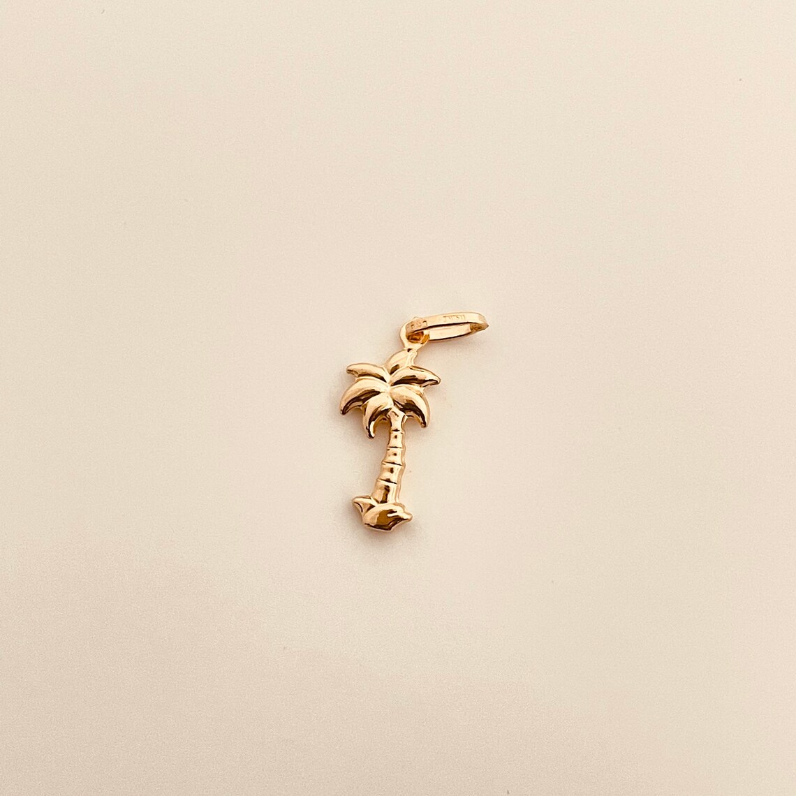 Pendentif gold palm tree 14k/Charm Pendentif palm tree dor Etsy