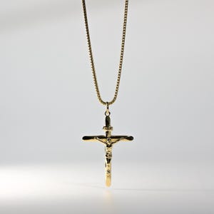 14k Gold Crucifix Cross Pendant Charm: Classic Religious Jewelry