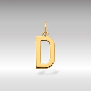 14K Gold Letter &quot;D&quot; Initial Pendant - Dainty Personalized Pendant for Elegant Everyday Wear - Initial &quot;D&quot; Charm Necklace