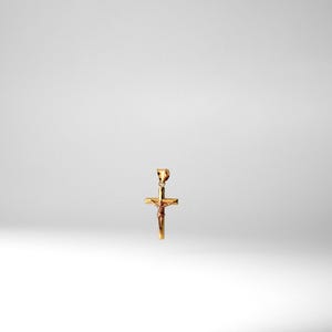 14k Real Gold 2 Colors Religious Crucifix Cross Pendant/Charm- Real Gold 2 Colors Religious Crucifix Cross For Him/Her