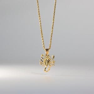 14K Solid Gold Scorpion Pendant – Bold Zodiac Necklace, Luxury Fine Jewelry Gift