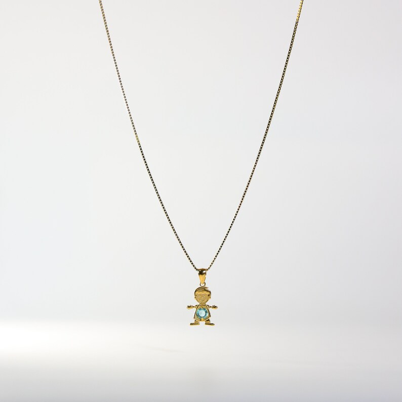 14k Gold March Birthstone Charm for Boys Gold Boy March Etsy