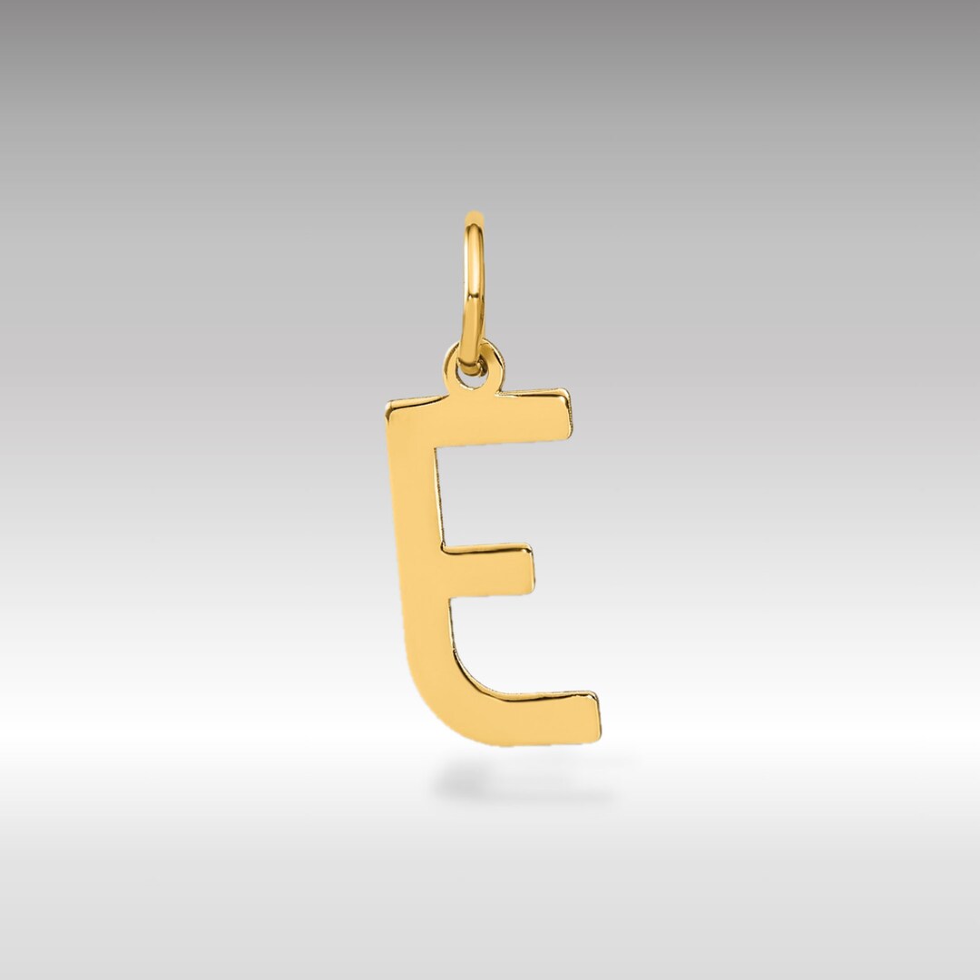 14K Gold Letter e Initial Pendant Dainty Personalized Pendant for ...
