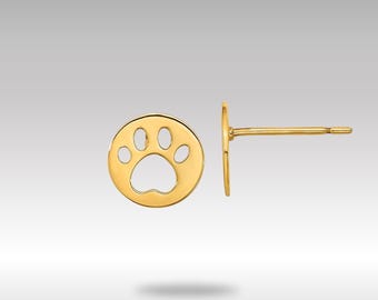 14k Gold Ohrstecker Pfote