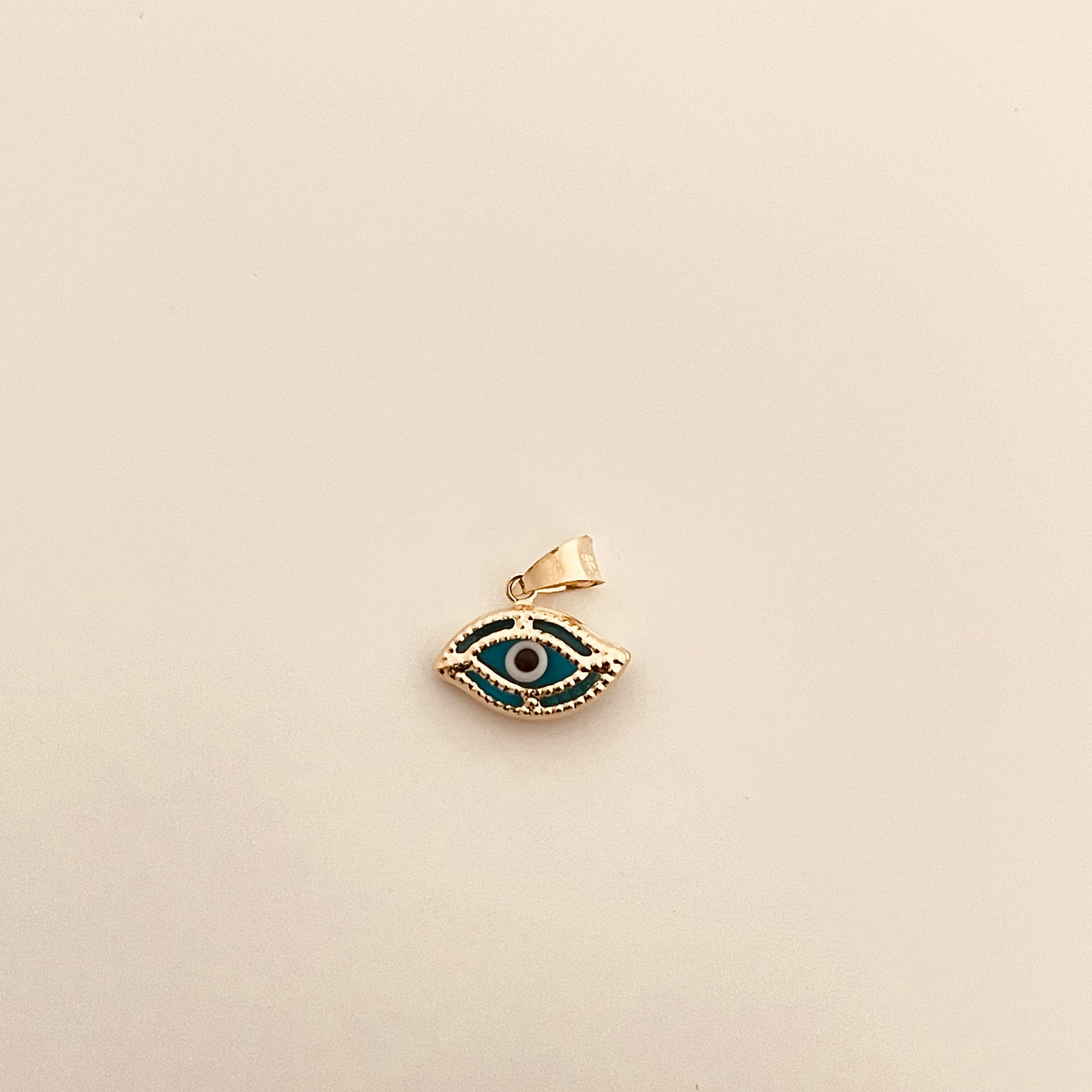 14k Gold Evil Eye Pendant/Charm Gold Evil Eye Pendant For Etsy