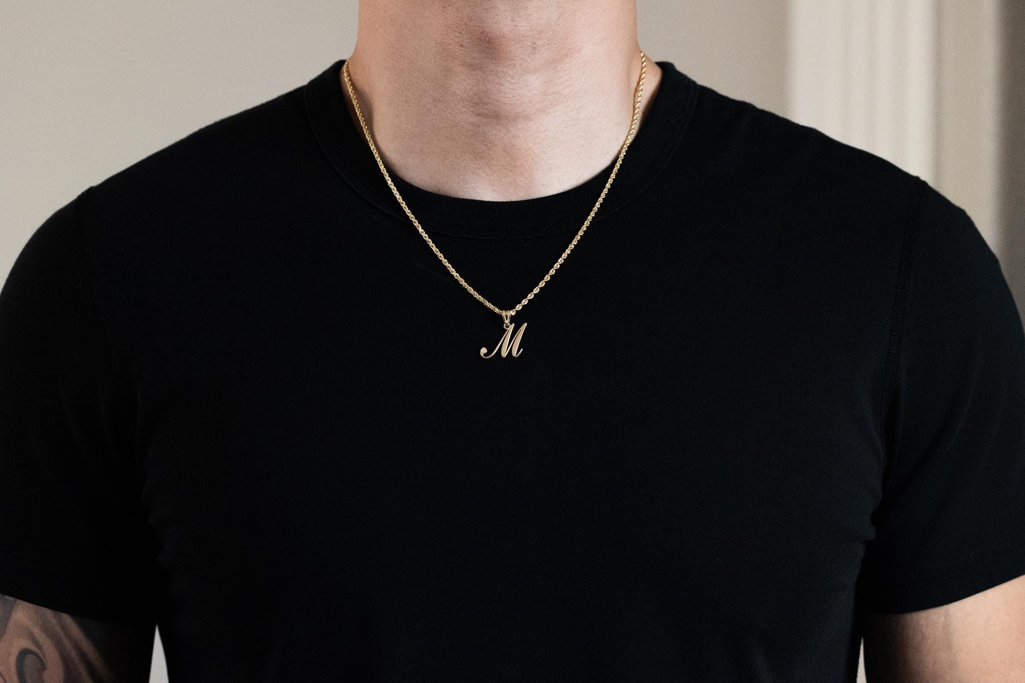 14K Gold Cursive Letter