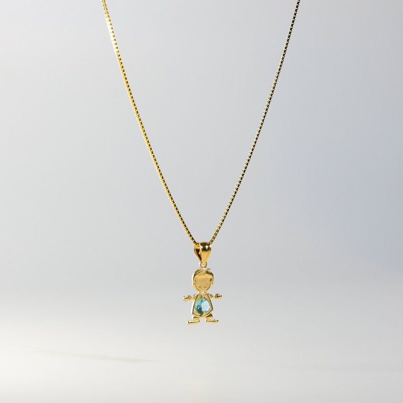 14k Gold March Birthstone Charm for Boys Gold Boy March Etsy