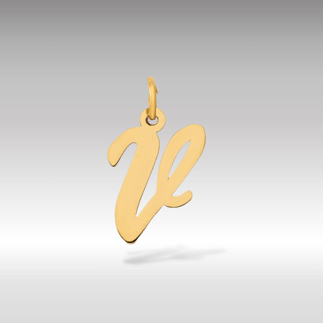 14K Gold Script Letter