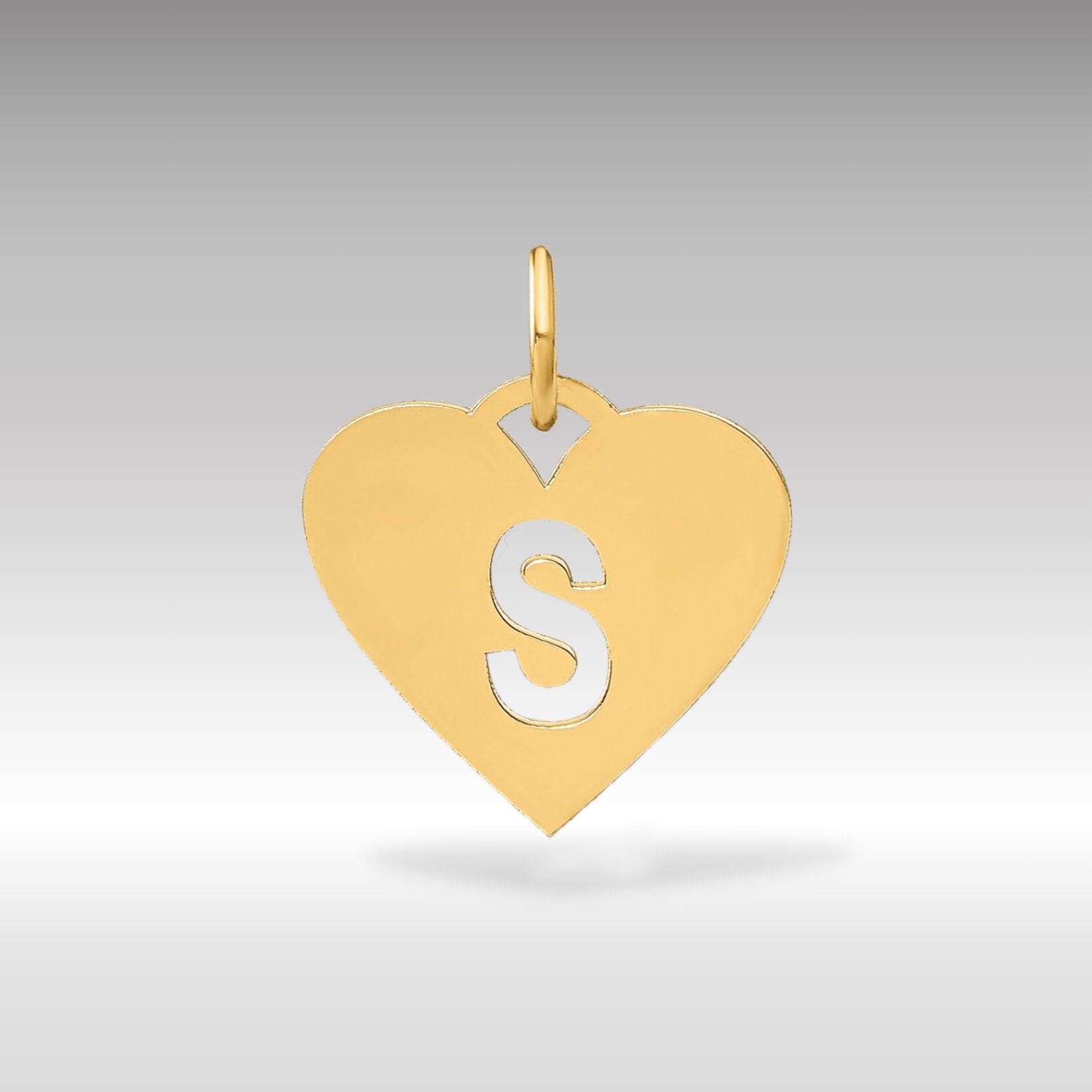 Turandoss Collana Donna Con Iniziale E Cuore: Placcata Oro 14K Con Zirconi, Ciondolo Lettera Personalizzata (40+6 Cm)
