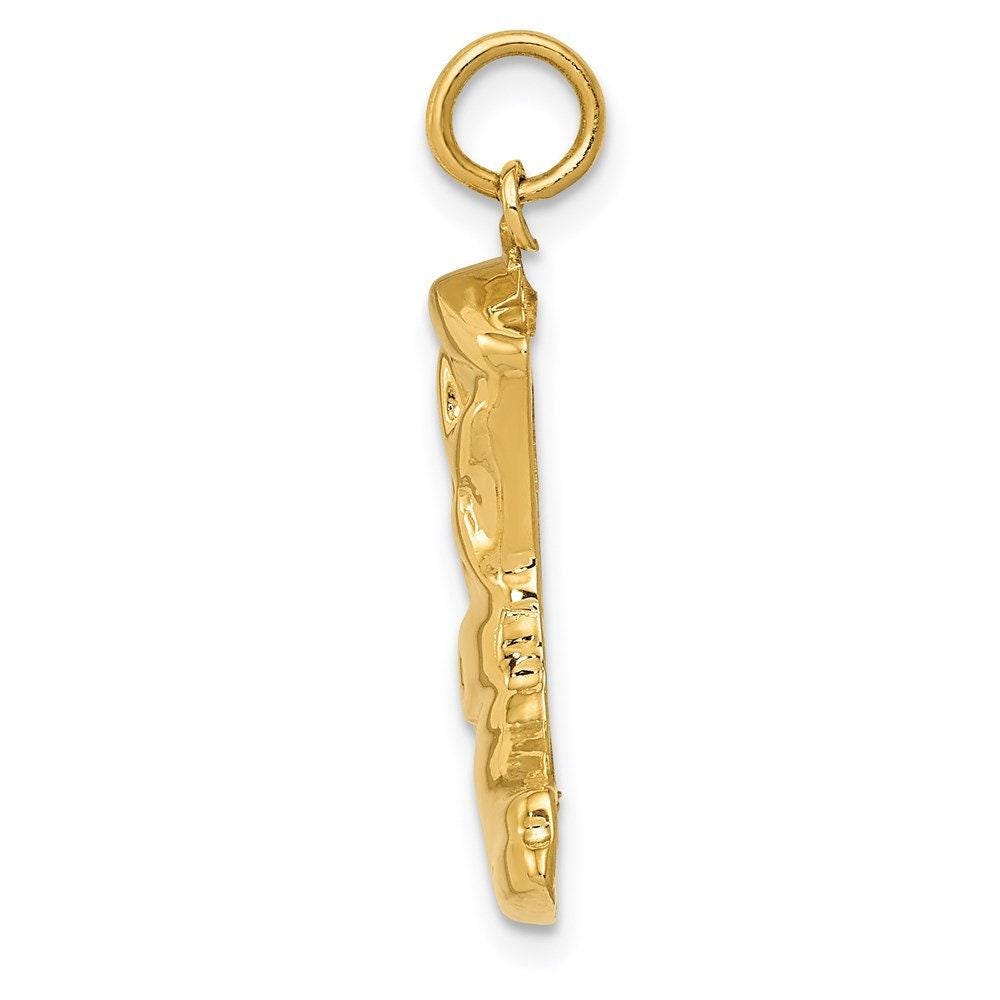 1 ciondolo a forma di stivali da cowboy in oro, ciondolo a forma di scarpe riempito in oro 18 carati, forniture per gioielli fai da te, 24,5x18x2,5 mm - Italia