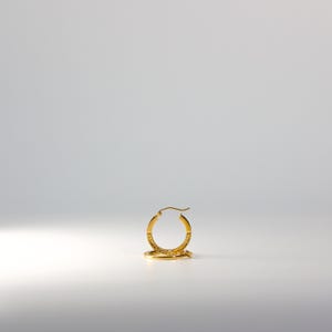 14K Gold Hoop Earrings 15MM Wide- Real Solid Hoop Earrings- Classic Gold Hoop Earrings- Hoop Earrings for her - ER30