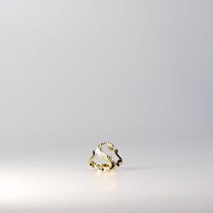 Puede incluir: Un anillo de oro con un diseño de letra 'S' estilizado.