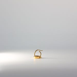14K Gold Hoop Earrings 15MM Wide Braided Hoop Earrings- Real Solid Gold Braided Hoop Earrings- Gold - Earrings for her