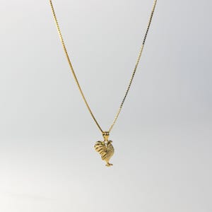 14K Solid Gold Rooster Pendant – Dainty Tiny Chicken Necklace, Luxury Fine Jewelry Gift