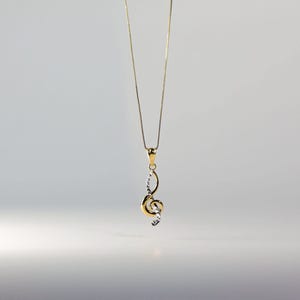 14K Gold Music Note Pendant Charm- Gold Music Note Necklace Charm For Him/Her