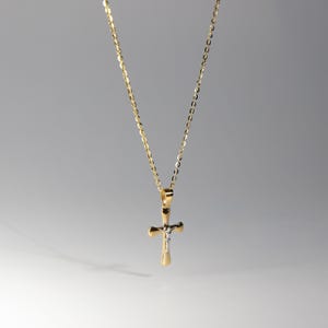 14k Gold Crucifix Pendant - Real Gold Jesus Crucifix Necklace Charm - Fine Gold Charm - Unique Spiritual Jewelry