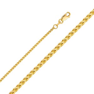 1.7mm 14K Gold Hollow Square Franco Chain- Real 14k Gold Square Franco Chain Necklace