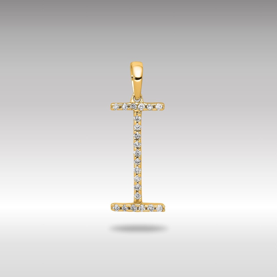 14k Gold Diamond Letter