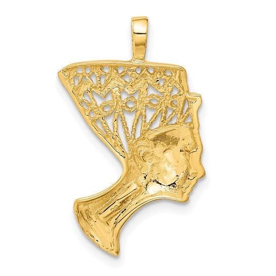Ciondolo in oro giallo 18k, Queen Nefertiti, anni '50 in vendita su