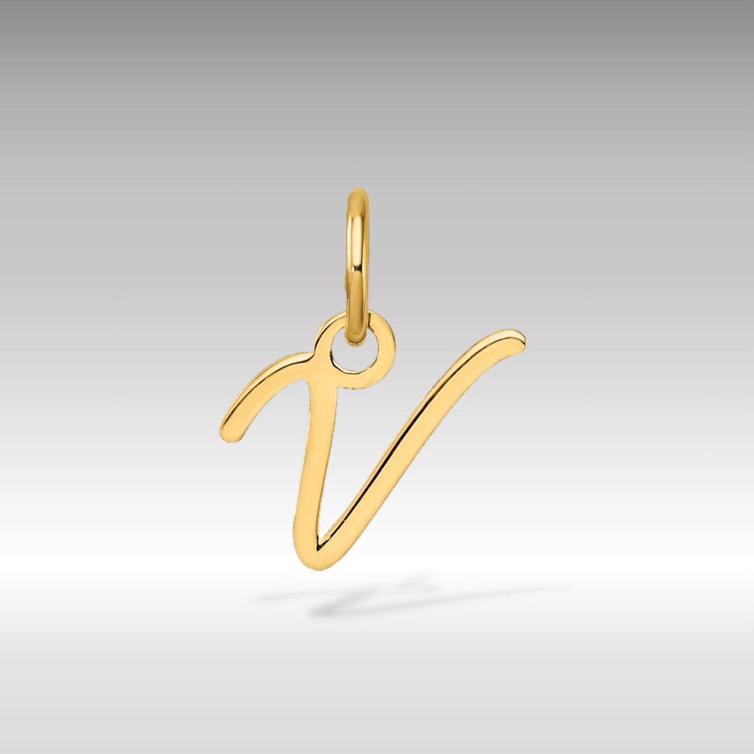 14K Gold Small Script Letter