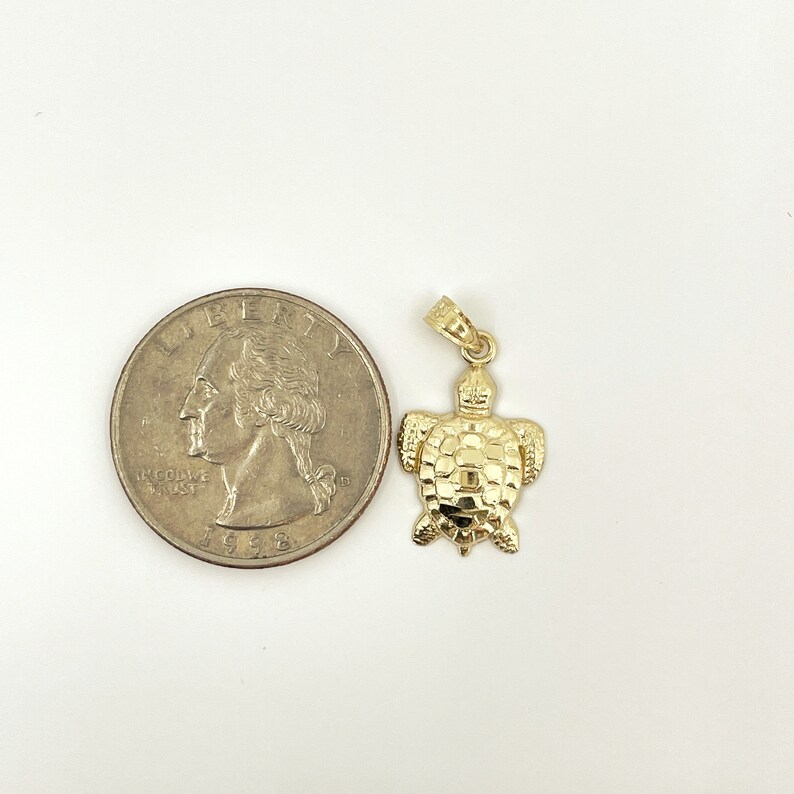 Real Gold Turtle PendantCharm 14k Gold Turtle Pendant PendantCharm Gold Turtle Pendant For Himher