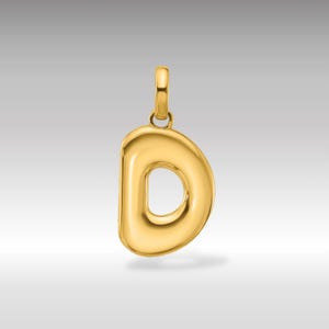 14K Gold Fancy Letter &quot;D&quot; Initial Pendant - Dainty Personalized Pendant for Elegant Everyday Wear - Initial &quot;D&quot; Charm Necklace