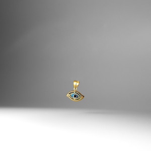 14k Gold Evil Eye Pendant Charm- Gold Evil Eye Necklace Charm
