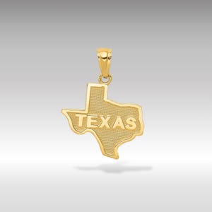 Collier pendentif carte de l'État du Texas en or 14 carats - Bijoux élégants de la fierté texane - Cadeau parfait pour lui/elle - Fabriqué aux États-Unis