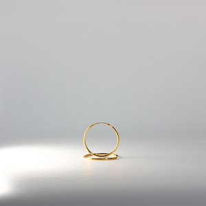 14K Gold Hoop Earrings 1.5mm Thick 30MM Wide- Real Solid Gold Hoop Earrings- Classic Gold - Hoop Earrings for her