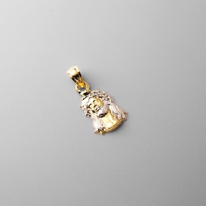 14k Gold Jesus Head Pendant Charm-Real Gold Jesus Pendant Necklace Charm