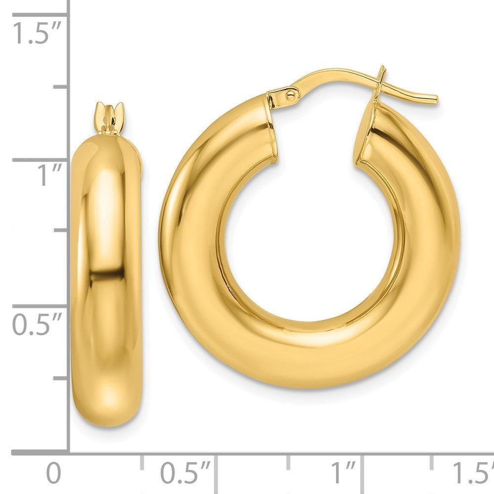 Orecchini A Cerchio Tubolari In Oro Giallo 14k – 1.5 Mm, Lucidi, Con Chiusura A Molla