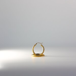 14K Gold Hoop Earrings 3mm Thick 25mm Wide Diamond Cut- Real Solid Gold Hoop Earrings- Earrings for her