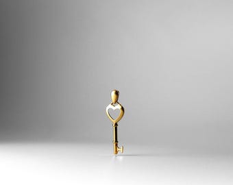 14k gouden sleutel tot mijn hart-hangerbedel